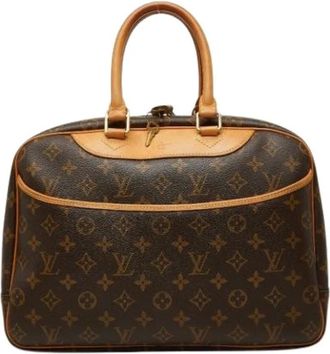 Louis Vuitton Pre-owned Vintage Monogram Canvas Handbag - Dames - Vintage Handtas - Bruin - ONE Size - Leer - Vintage