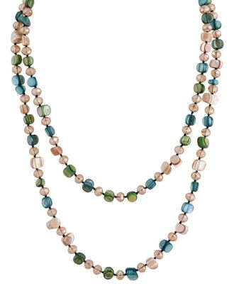 Liv Oliver 37.50 Ct. Tw. Multi Agate Aegean Sea Necklace