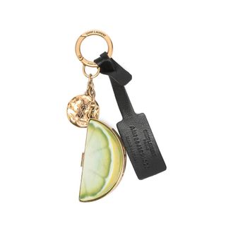 Saint Laurent Cassandre Lime Pendant Keyring