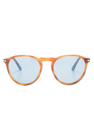 Persol tortoiseshell-effect round-frame sunglasses - Brown