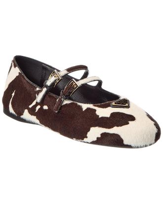 Prada Haircalf Ballerina Flat