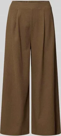 s.Oliver Red Label Relaxed Fit Culotte in strukturierter Optik in Mittelbraun, Gr&ouml;&szlig;e 34