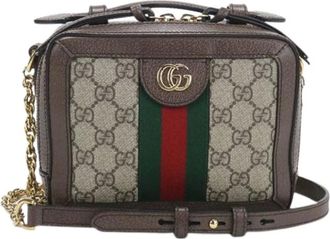 Gucci Pre-owned Cross Body Bags, female, Brown, Size: ONE SIZE Pre-owned Vintage Shoulder Bag