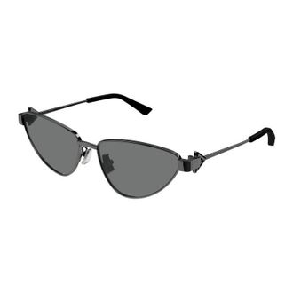 Bottega Veneta Cat-Eye Grey Lens Sunglasses - Gray