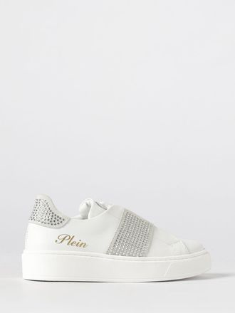 Philipp Plein Leather Sneakers with Rhinestones