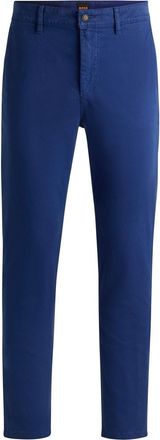 HUGO BOSS Mens Tapered Fit Chinos in Open Blue - Size 33W/36L