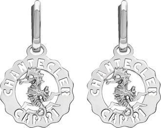 CHANTECLER Et Voil&agrave; Logo Zilveren Oorbellen - Dames - Oorbellen - Grijs - ONE Size - Accessoires