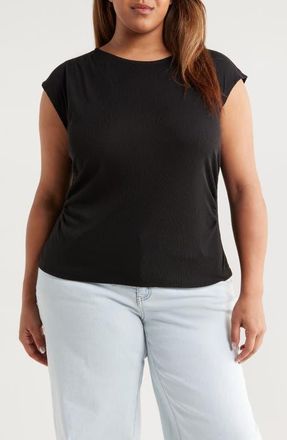 Wit & Wisdom Cap Sleeve Top in Black at Nordstrom, Size 1X