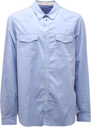 Officina36 Casual Shirts, male, Blue, XL, Cotton Shirt Sky Blue Model 3922