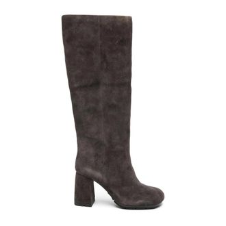 Ash Ash, Schoenen, Dames, Bruin, 36 EU, Leer, Eliah Laarsjes met Blokhak tot de Knie