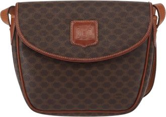 Celine Vintage Macadam Canvas Brown Canvas Backpack Bag (Pre-Owned)