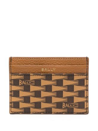 Bally Pennant leather cardholder - men - Calf Leather - One Size - Brown