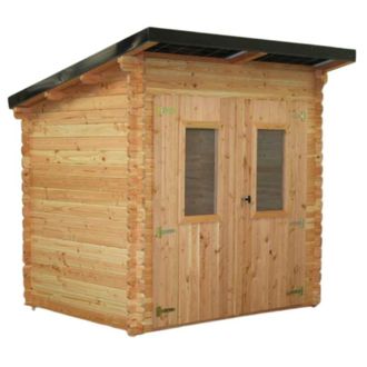 Foresta Caseta De Jard&iacute;n De Abeto Douglas, 219 X 165 Cm, Con Paneles Fotovoltaicos - Grosor De 28 Mm - 1 Kwp Solar Incluido - Lb2217.02d Foresta