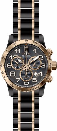 Invicta Jason Taylor 51262 Herenhorloge - Quartz Uurwerk - Roestvrij Staal met Zwarte Wijzerplaat - 48 mm