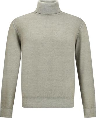 Cruciani ribbed turtleneck sweater - men - Wool - 48 - Grey