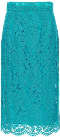 Dolce & Gabbana Turquoise Lace Skirt