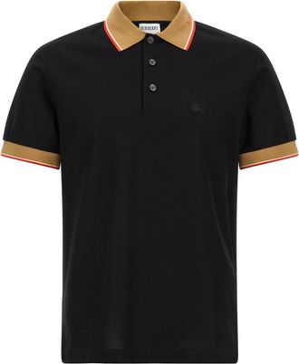 Burberry Black Regular Logo Polo