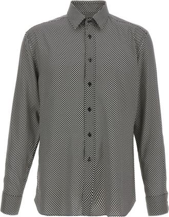Tom Ford BlackWhite Polka dot shirt