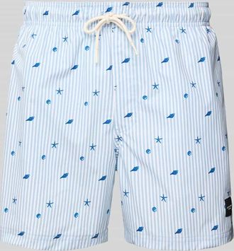 Jack & Jones Jack & Jones Regular Fit Badeshorts mit Label-Patch Modell STMAUI in Hellblau, Größe XXL