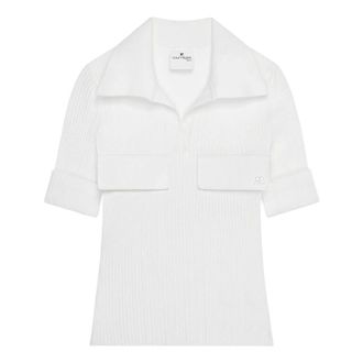 Courr&egrave;ges Dames, Tops, Wit, Maat: XS