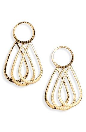 Gas Bijoux Mimi Hammered Drop Earrings in Gold at Nordstrom