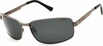 Polaroid Polarized Grey Rectangular Mens Sunglasses PLD 4416 0B9W/Y2 63