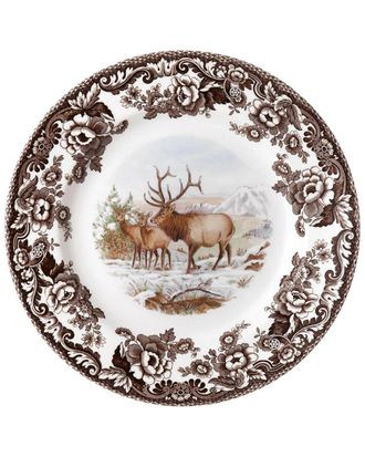 Spode Woodland American Wildlife Elk Dinner Plate