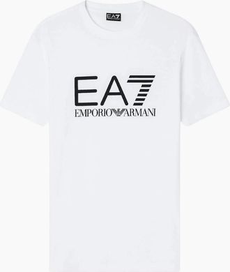 Emporio Armani Mens Identity Logo White T-Shirt - Size: 42