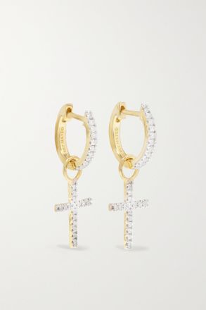 Mateo Bijoux Orecchini A Cerchio In Oro 14 Carati Con Diamanti