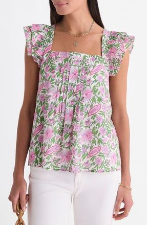 Vineyard Vines Shiloh Square Neck Top in White Cap Bayley at Nordstrom, Size X-Large