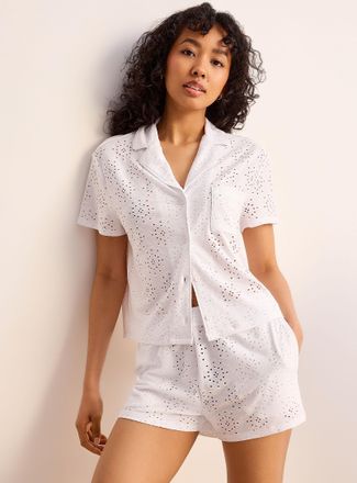 Twik Womens Broderie anglaise pyjama set