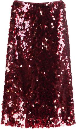 Vince Rokken, Dames, Rood, S, Polyester, Sequin Rok