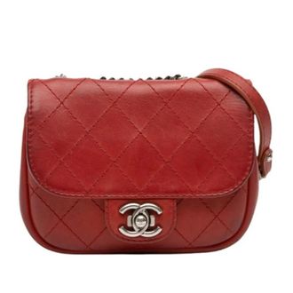 Chanel Pre-owned Vintage Mini Crossbody - Dames - Pre-owned - Rood - Maat: ONE Size Leer