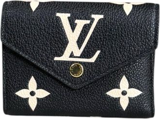 Louis Vuitton Black Monogram Empreinte Wallet (Tri-Fold) (Pre-Owned)