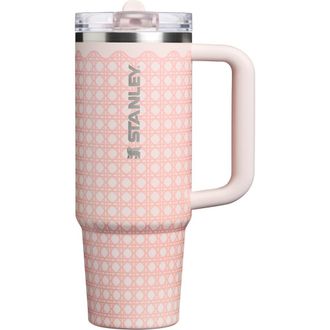 Stanley The Quencher ProTour Flip Straw 40-Ounce Tumbler in Rose Quartz Rattan at Nordstrom