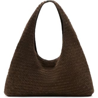 Mango Woven Leather Shoulder Bag in Brown at Nordstrom