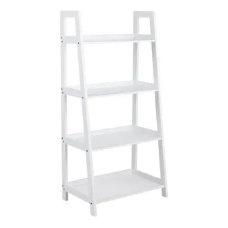 Furniture To Go Wally Bookcase with 4 Shelves in White
