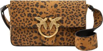Pinko Slouchy Mini Mezzo Su&egrave;de Print Tas - Dames - Schoudertassen - Veelkleurig - ONE Size - Su&egrave;de - Tassen