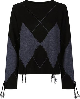 Pinko Pinko, Truien & Vesten, Dames, Zwart, S, Berna Ronde Hals Trui