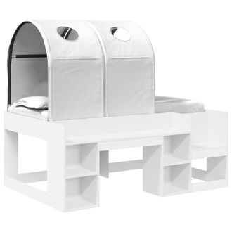 vidaXL Cama Con T&uacute;nel 4 Pcs Blanco Madera De Ingenier&iacute;a Vidaxl