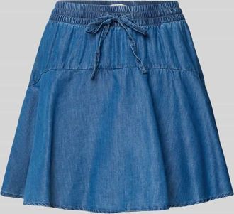 Only Ausgestellter Mini-Rock aus Baumwoll-Lyocell-Mix Modell NALA-BEA in Jeansblau, Gr&ouml;&szlig;e XL