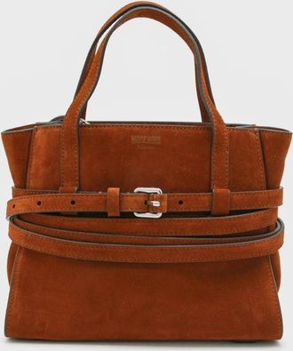 Moschino Brown Leather Tie Me Top Handle Bag