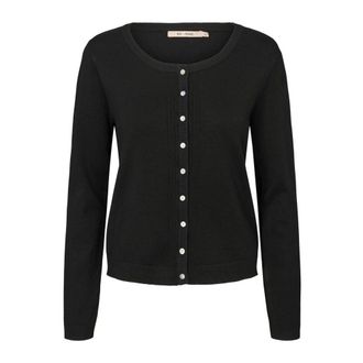 Rue de Femme Black Knit Cardigan with Buttons - female - RUE de FEMME - Cardigans - Black - S - Knitwear