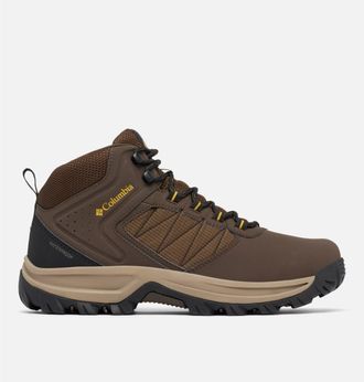 Columbia Wanderschuh COLUMBIA TRANSVERSE HIKE WATERPROOF, Herren, Gr. 44, cordovan, golden gelb, Leder, Schuhe Wanderschuh, wasserdicht