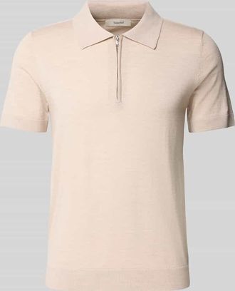 Selected Regular Fit Poloshirt aus reiner Wolle Modell TRAY in Sand, Gr&ouml;&szlig;e XXL