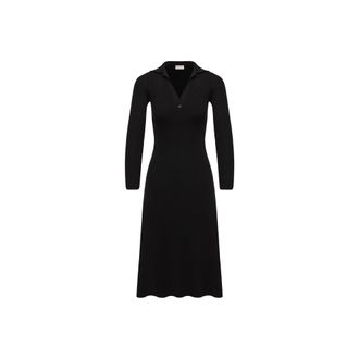 Moncler Moncler Wool Blend Knee-length Polo Dress, Women, Black, Size: Xs