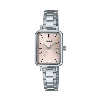 Casio Womens Silver Watch with Pink Dial - LTP-V009D-4EUDF