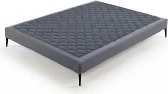 Colch&oacute;n Morfeo Base tapizada 200x200 cm gris, 29 cm de altura