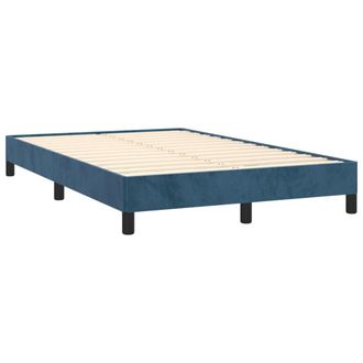 vidaXL Estructura De Cama Sin Colch&oacute;n Terciopelo Azul Oscuro 120x200cm Vidaxl