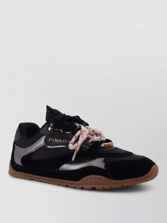 Pinko leather low-top sneakers